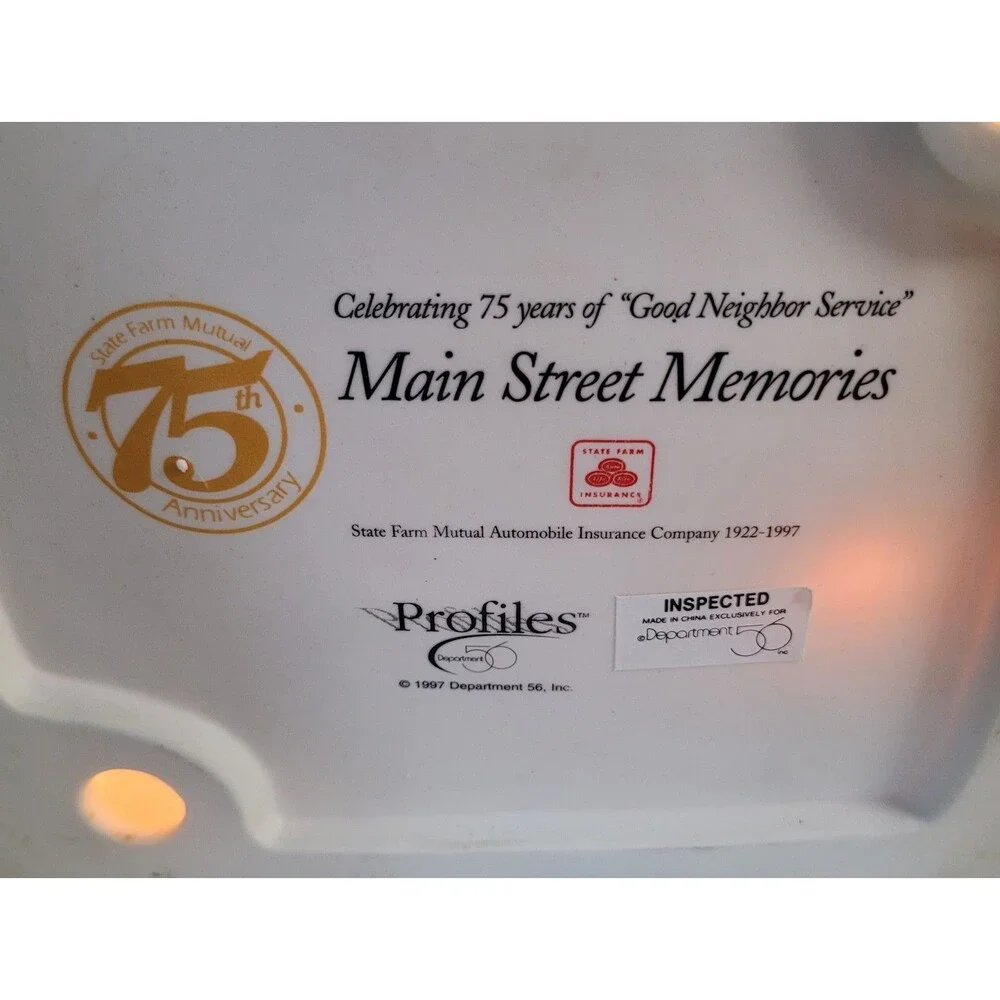 Department 56 Main Street Memories State Farm 75 Anniversary Village House